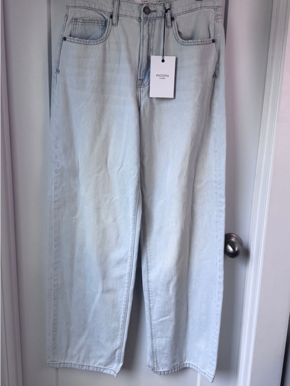 Hidden Alyx High Rise Baggy Jeans Light Wash 100% Cotton Size 27 NWT Wide Leg